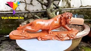 Tượng Hổ Tài Lộc Để Bàn - Đồ Decor Trang Trí - Quà Biếu Tặng Ý Nghĩa - Đồ Lưu Niệm - Vật Phẩm Phong Thủy - Đồ Gỗ Mỹ Nghệ - Gỗ Decor - Phụ Kiện Decor