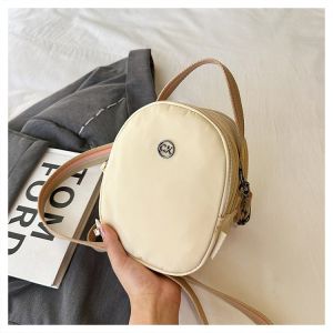 Ultra-Light Mini Canvas Phone Bag Womens Crossbody Bag Simple Stylish Handbag Fashionable Small Bag Casual Zipper Closure