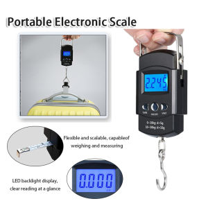 Lightweight Digital Courier Travel Fish Luggage Hanging Hook Measuring Tape Weight Scale with Tape Skala Electric 电子秤