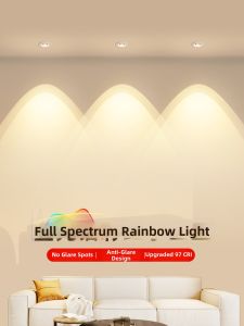 TONGZHIGUANG | Rainbow Double Layered Hill Shape Recessed Spotlight Thin Wash Wall Light