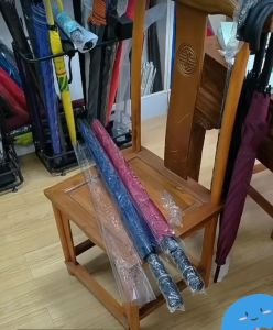 Payung besar jumbo golf OTOMATIS rangka Jari fiber anti UV Panas Hujan anti badai angin Umbrella
