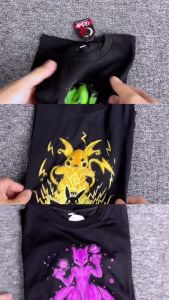 kaos pokemon anak hingga dewasa bahan katun tebal lembut dan adem
