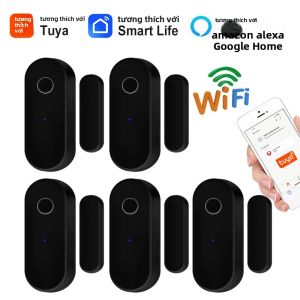 Tuya WiFi Cảm Biến Cửa Thông Minh Cửa Sổ Màu Đen Bảo Vệ An Ninh Gia Đình Tương Thích Với Alexa Google Home Điều Khiển Ứng Dụng Cho Tự Động Hóa Gia Đình