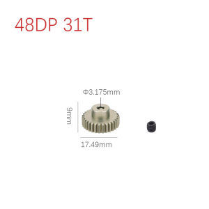 48DP 3.175mm Aluminum Metal Pinion Motor Gear 13T-20T 21T-25T 26T-30T 31T-40T 41T-48T For 1/10 RC Cars Truck Drift Model Motor