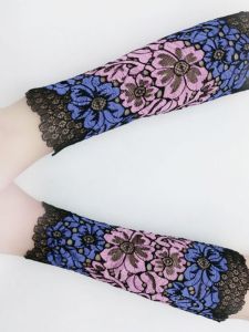 Trendy Stretch Lace Wristband Thin Wristband Fairy Cuff Sun Protection Scar Covering Tattoo Stain Resistant Patchwork Sleeve