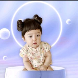 Bandana Bayi Wig Poni / Banana Wig Poni Anak