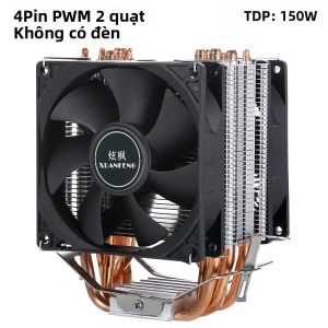 Quạt CPU Im Lặng XUANFENG Dành Cho Máy Tính Văn Phòng 2/4/6 Ống Dẫn Nhiệt 4pin/PWM Làm Mát Bằng Không Khí Tương Thích LGA115x 1200 2011 2066 X79 X99 AMD
