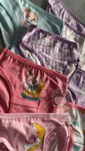 4pcs 1set seluar dalam budak perempuan kids girl cotton underwear panties underpants kids briefs panty cotton innerwear