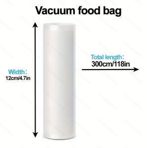 1 Cuộn 3m Túi Bảo Quản Thực Phẩm Kín Chân Không Không Chứa BPA Dành Cho Thực Phẩm Đã Nấu Chín Bít Tết Nấu Ăn Ở Nhiệt Độ Thấp Phụ Kiện Nhà Bếp Tương Thích