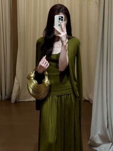 SHANGSHA | French Laid-Back Elegant Little Fragrant Knit Dress Set