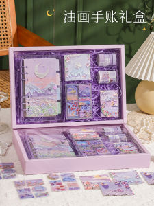 Bộ Sổ Tay Dầu Sơn Cổ Điển Bìa Cứng Đóng Gói Hộp Quà Tặng Quà Tặng Sinh Nhật Quà Tặng Tốt Nghiệp Sổ Tay Dễ Thương Cho Bé Gái