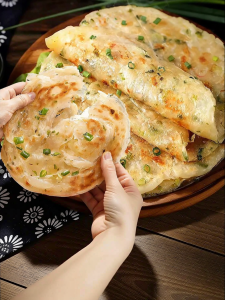 WENXIANGZAN | Savory Crispy Scallion Pancake Half-processed