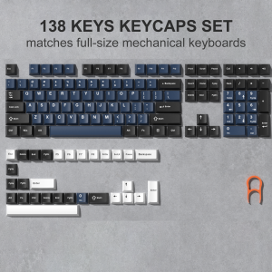 Wopier 138 Phím Retro phím cơ PBT Đôi Bắn Cherry Hồ Sơ Tùy Chỉnh Key Mũ Cho Cherry MX Thiết Bị Chuyển Mạch Bàn phím chơi game cơ