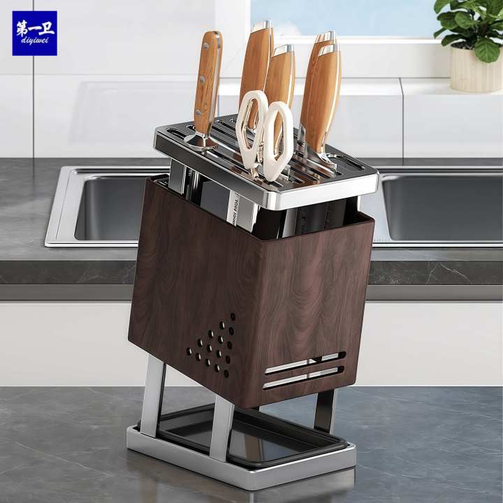 2026 New Stainless Steel Kitchen Knife Rack Multi-Function Integrated ...