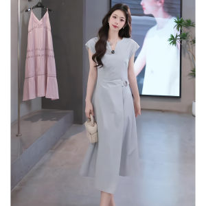 XIYUQI | Elegant Stylish Slim Fit Grey Dress
