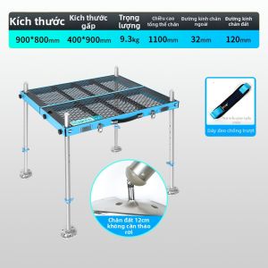 LONGWANGHEN | Sàn Đánh Cá Nhôm Rỗng Nhẹ Có Thể Gấp Lớn