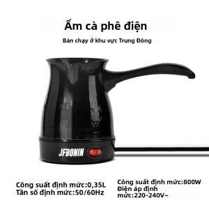 Bình Đun Cà Phê Thổ Nhĩ Kỳ Điện JFBONIN 0.35L Đun Nhanh Chất Liệu Nhựa Ấm Trà Điện Màu Đen Dùng Cho Pha Cà Phê Trung Đông