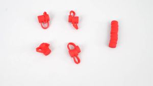 4 Pcs Air Fryer Magnet Silicone Buckle Set Heat Resistant Air Fryer Silicone Strip Oil Paper Fixed Magnetic Buckle for Kitchen
