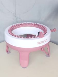 SENTRO 40 Needles Knitting Machine Kit - 3 Yarn & Tools Flat & Circular Knitting Quickly Knitting HatsScarvesGlovesSweaters