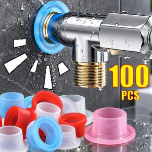 【Local Stock】100Pcs Silicone Faucet Leak-Proof Sealing Gasket Universal Thread Pipe Hose Washer Gasket