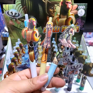 Pen AI山海经圆珠笔亚克力贴片 Acrylic Charm Ballpoint Pen AI BrainRot 创意动漫圆珠笔可爱文具 Cartoon Stationery Writing Pen