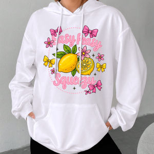Easy Peasy Squeezy Coquette Lemon Print Iron-On Transfers Stickers For T-Shirts/Bags DIY Washable Heat Transfer Sticker
