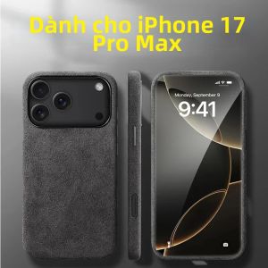 Ốp Lưng Từ Tính MagSafe Cao Cấp Bằng Da Lộn Cho iPhone 17 Pro Max Air 16 - Vỏ Điện Thoại Bảo Vệ Chống Sốc Cảm Giác Mềm Mại Họa Tiết Sang Trọng