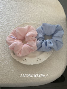 Phụ Kiện Tóc Cotton Nguyên Chất Hương Kem Màu Xanh Tím Phong Cách Hàn Quốc INS Thủ Công Dây Buộc Tóc Vòng Tóc Dây Buộc Tóc