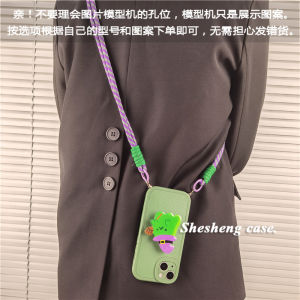 Creative Cartoon Green Monster Phone Stand Compatible with Xiaomi Redmi Note13/14 And More Soft Silicone Protective Case