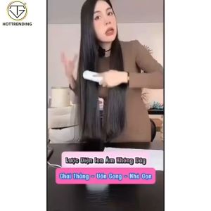 Lược Điện Không Dây Lược Điện Chải Tóc Lọn Âm Chải Tóc Mượt Tạo Kiểu Nhanh Chóng Bảo Hành 6 Tháng