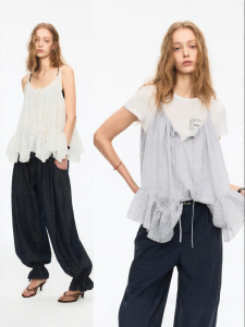 ULD | Retro Multi Handcrafted Texture Jacquard 3D Burnout Ruffle Versatile Vest