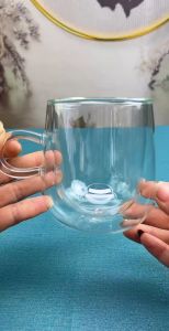 Double Walled Glass Cup Espresso Coffee Cup Coffee Glasses cups mugs tea mug milk cup boilling hot water cup with handle iced juice cold beverages