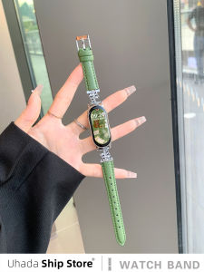 Uhada Smartwatch Band for Xiaomi Mi Band 8 9 10 Mens Womens Sports Leather Universal NFC Compatible Creative Blue Saint Laurent