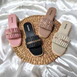 Sandal Nevada Wanita Slop Oliv0005 Sendal Cewek Musim Panas Santay