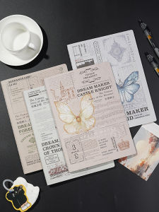 Ourstorybegins B5 A5 Soft Cover Line Notebook Creative Retro Beautiful Stationery Office Business Student Diary Notebook