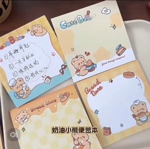 (READY STOCK) Capybara Memo NotePad Tearable Note Paper Cute Student Stationery Memo Pad Handbook Kid Present卡通卡皮巴拉便签本
