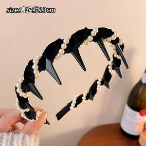 Băng Đô Lụa Nhung Đính Đá Rhinestone Sóng Cho Phụ Nữ Băng Đô Cao Cấp Có Thể Đeo Hai Mặt Băng Đô Tóc Dày Cho Phụ Nữ