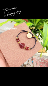 vòng tay nữ hồ ly chúa thạch anh tóc đỏ tự nhiên vip mix đồng điếu tóc đỏ và charm cầu kim tiền vàng tây vòng tay đá phong thủy hợp mệnh thổ mệnh hỏa trang sức thiết kế đủ hóa đơn thẻ bảo hành