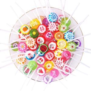 Fruit Slice Lolipop  Ai Yi Jia Lolipop Mix Cartoon 300g Childrens Day Casual Snacks Candy