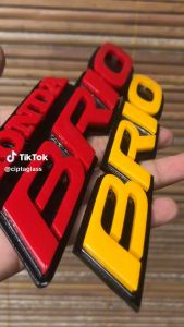 EMBLEM 3D TIMBUL MOBIL HONDA BRIO / ACC MOBIL / AKSESORIS EKSTERIOR MOBIL