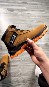 Giày bảo hộ khóa vặn thể thao HUTA chống đinh chống trơn trượt chống dập ngón cổ cao hàng chính hãng ( Kèm lót khử mùi )