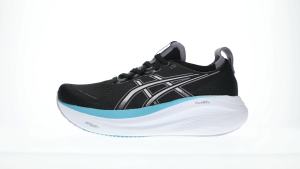 ASICS Women GEL-NIMBUS 27 Running Shoes in Black/Dusk Violet