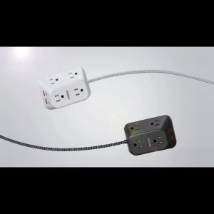 Ổ Điện Đa Năng Chuẩn Mỹ Với 6 Ổ Cắm AC 4 Cổng USB 2 Cổng Type-C Dây Nối Dài 5FT Tích Hợp Bộ Lọc Mạng Dùng Cho Hộ Gia Đình