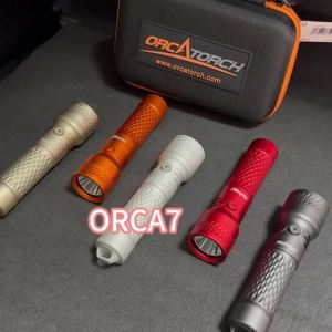 ORCATORCH ORCA7 Dive Light 3000 Lumens SOS Signal Scuba Diving Flashlight 6° Narrow Beam Underwater Torch IP68 Waterproof Rated to 150M for Night Diving Cave Exploration&Technical Scuba Gear
