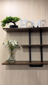 3-Tier Wooden Shelf Wall Mounted Floating Shelves Bookcase Bathroom Adjustable Storage Rack Nordic Home Decoration Organizer