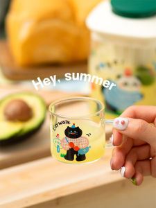 Original Mini Glass Cup Heat Resistant Cold Water Cup Cute Creative Small Capacity Tea Cup for Home Coffee Nordic Style