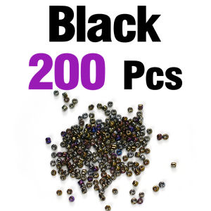 200Pcs 2.0MM Japanese Round Bead Metallic Round Glass Bead Used For Fishing LureFishing Hook DIY Fishing Accessories