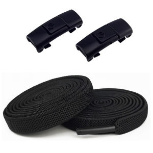 New Without Ties Elastic Laces Sneaker Kids Adult 8MM No Tie Shoe Laces Press Lock Shoelaces Widened Flat Shoelace for Shoes