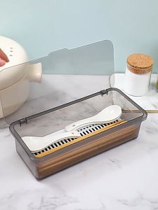 Spoon Fork Chopstick Organizer Storage Box Container Bekas Simpan Sudu Food Restaurant Kitchen Cafe 筷子汤匙沥水收纳盒