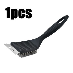 1/2/3PC Portable Grill Cleaner Brush Outdoor Grill Brush And Scraper Barbecue Wire Brush With Plastic Handle BBQ Cleaning Tool